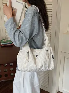Women's Gingham Crossbody Shoulder Bag, Casual All-Season Backpack for Daily Use, Perfect for Shopping & School