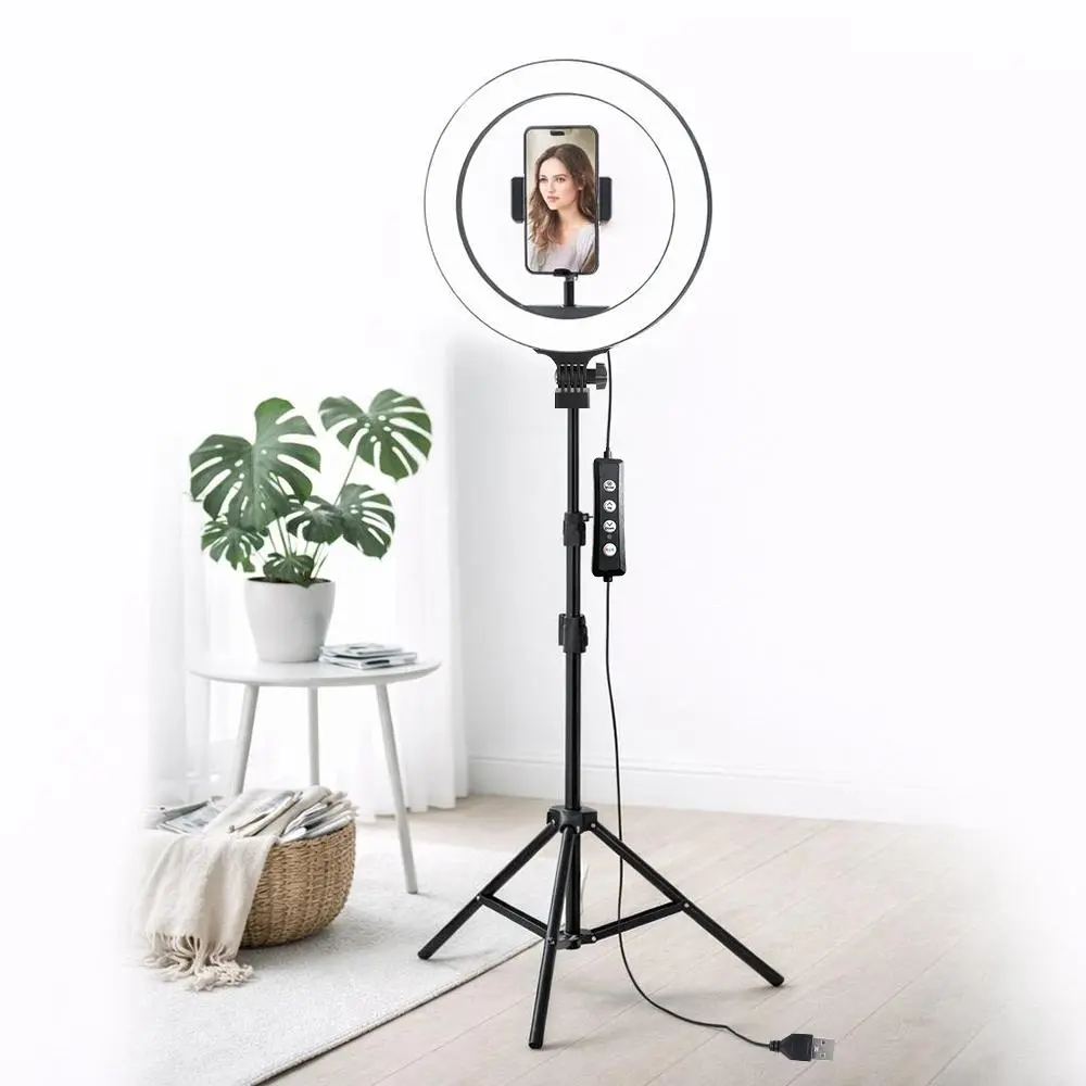 UEGOGO 12 Inch RGB Foldable Ring Light, Multifunctional long Tripod Ring Light with Flexible 160cm/62.9" Tall Tripod Stand & Phone Holder, Professional Large Selfie LED Ring Light for Makeup, Video Recording, Live Streaming