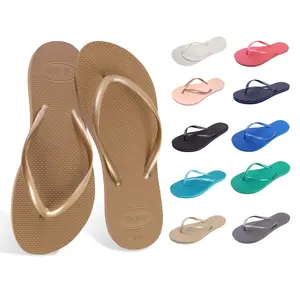 slunza Women's Solid Color Flip Flops Lightweight Comfortable Thong Sandals, Non-Slip Casual Summer Beach Sandals for Travel, Pool, Vacation Everyday Wear