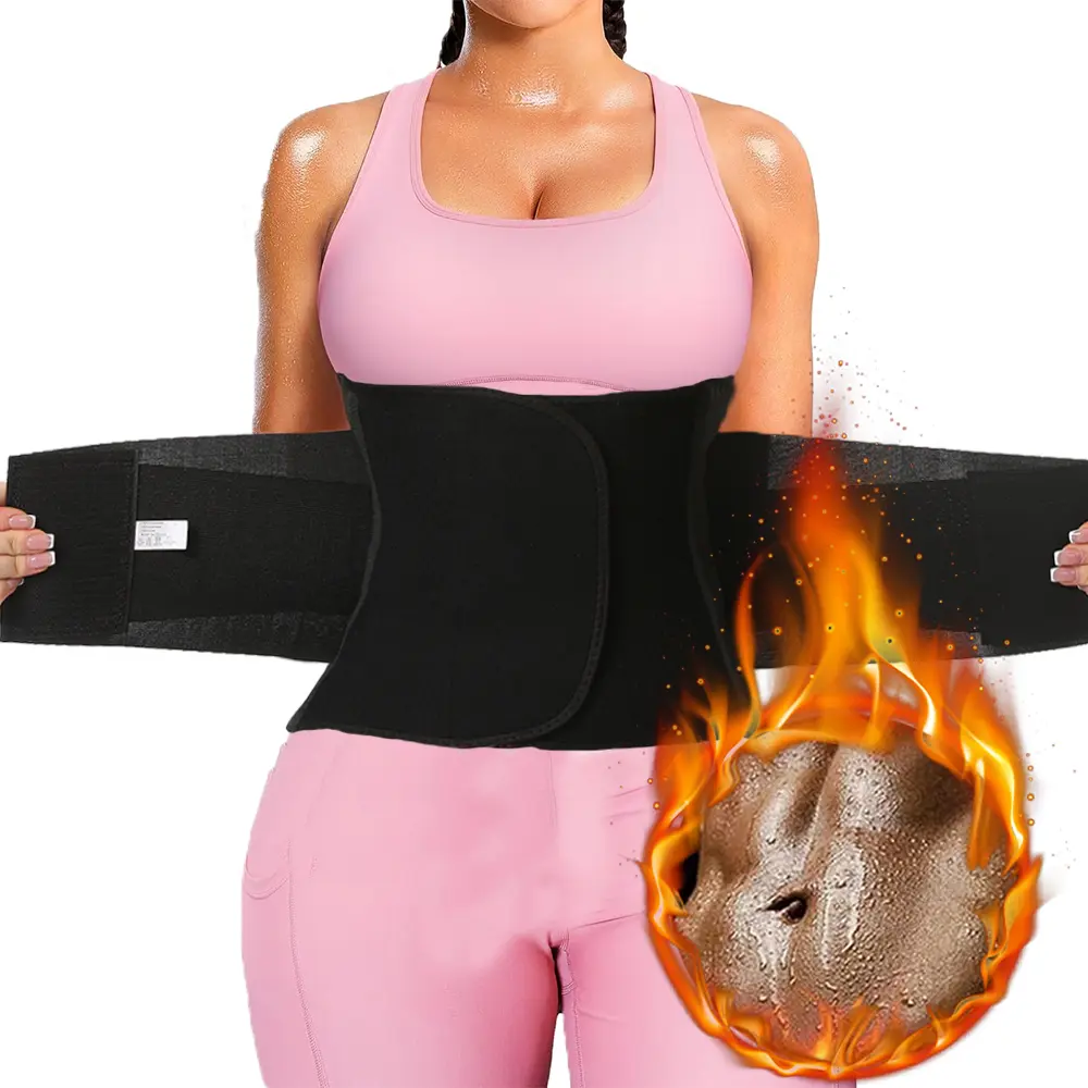 Women's Fitness Waist Trainer - Sweat Trimmer, Workout Belt, Tummy Control Corset Shapewear Girdle, Waist Training Belt, Aids In Workout Form, Enhances Natural Curves, Hourglass Body Shaper, High Waist