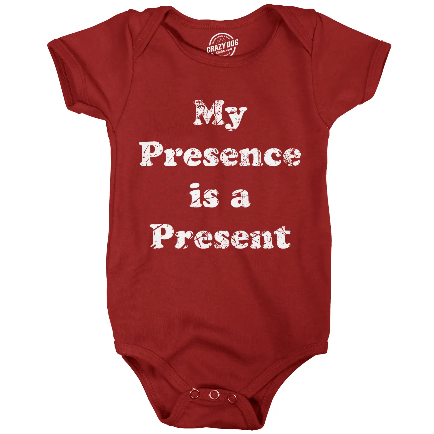 My Presence Is A Present Baby Bodysuit Funny Sarcastic Christmas Graphic Novelty Jumper For Infants Funny Baby Onesies Christmas Clothes for Baby Novelty Onesie Red -