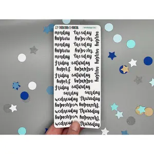 Hand-Lettered Days of the Week Stickers (Style 06)