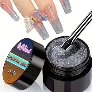 OsNaimall Universal Laser Kaleidoscope Glitter Gel Nail Polish, Shiny Colorful LED Light Therapy Gel, High-Quality Glossy Finish