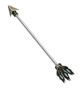 Vintage Arrow Industrial Barbell