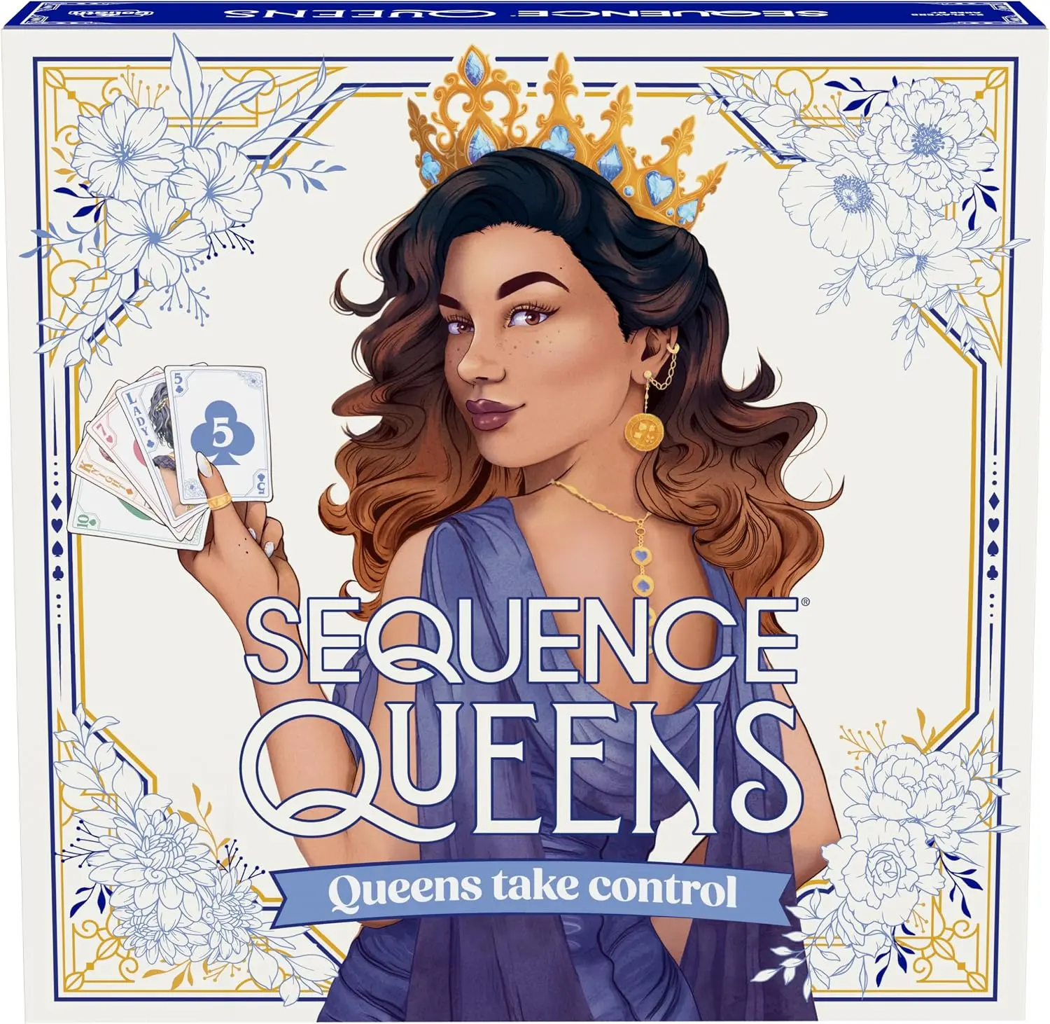 Goliath Sequence Queens | Classic Strategy Board Game with a Royal Twist | 2 Ways to Play | 2-12 Players, Ages 8+