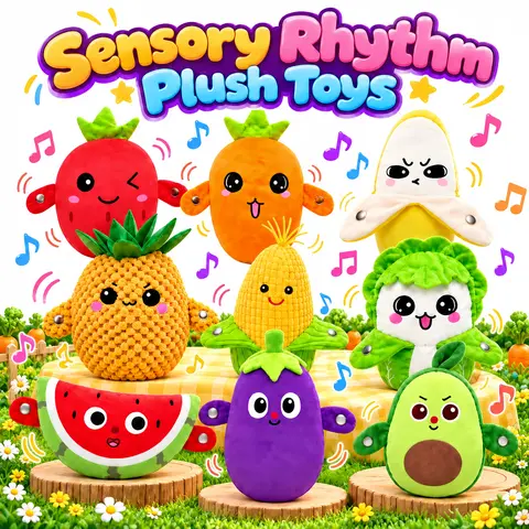 Banana Induction Rhythm Piano Toy for Toddlers, Smart Human Body Touch Musical Plush Toy, Electronic Interactive Learning Instrument, Sensory Educational Toys for Kids Boys Girls Ages 2+