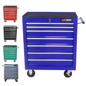ARTMAN 7 DRAWERS MULTIFUNCTIONAL TOOL BOX WITH WHEELS metal  toolbox Lock Portable Heavy Duty