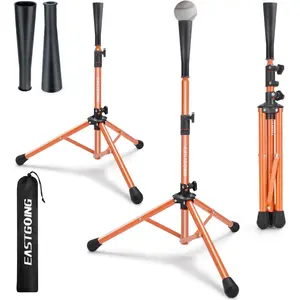 Heavy Duty Baseball and Softball Portable Travel Batting Tee, Adjustable Height, Portable Collapsible Baseball Hitting Tee for Any Age Player Practice