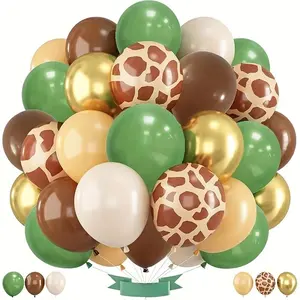 26pcs Jungle Animal Theme Latex Balloons Set, Perfect for Tropical Wildlife Party Decorations, Birthday and Anniversary Celebrations