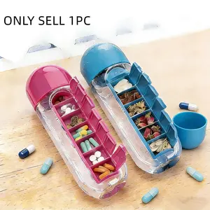 2-in-1 Medicine Box & Sports Water Bottle，7-Day Pill Organizer，Portable Hydration & Medication Tracker，Daily Sports Water Bottle with Pill Box Organizer for Travel Container with Pill Storage，Perfect for Work & Daily Health，20oz