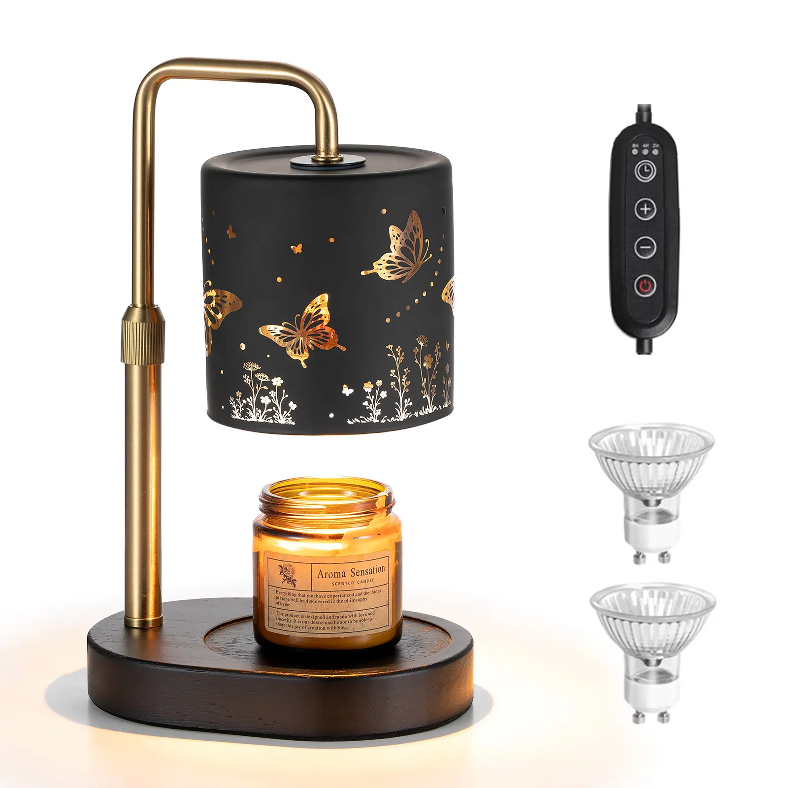 Candle Warmer Lamp with Timer Home Decor Birthday Gifts for Women | Dimmable Candle Warmer for Jar Candles, Height Adjustable Wax Melts Warmer, Room Decor House Warming Gifts New
