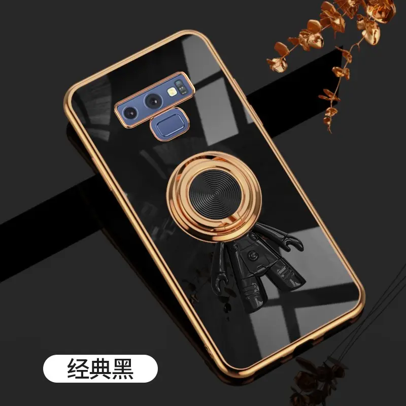 For Samsung Galaxy Note 9 6D Astronaut Electroplated Ring Stand Phone Case HNTKR-0062