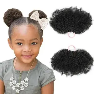 Wig, children's package, hot selling 2-piece set, 7cm double ponytail, synthetic African foam, curly hair