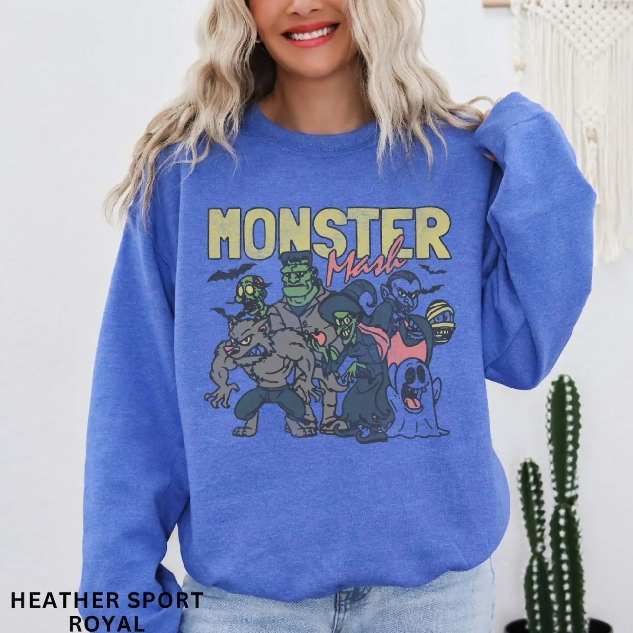 Retro Halloween Monster Mash Sweatshirt, Halloween Aesthetic, Vintage Sweatshirt, Graphic Monster Sweatshirt, Fall Oversized Shirt