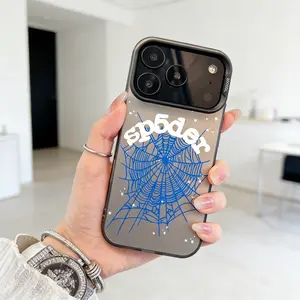 Blue Spider Web Phone Case, IMD Material Black, Suitable for iPhone 17 Pro Max 17Air, 16,11, 12, 13 Pro Max, 14 Pro Max, and 15, Design Black Friday LB Protectors