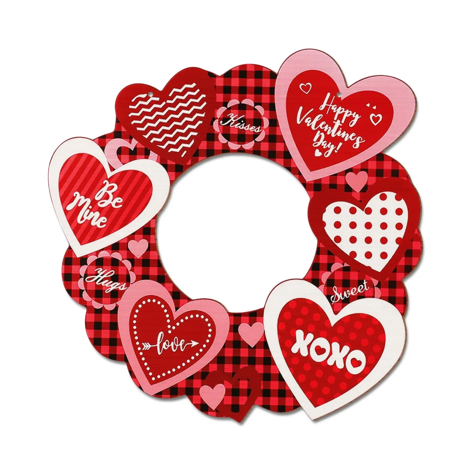 Wooden Heart Wreath, Valentine's Day Gift, Love Symbol, Perfect for Weddings, Proposals, and Valentine's Decorations