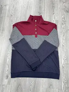 Spring and Autumn new Henry shirt Men's casual solid color long-sleeved shirt cotton and linen stand-up collar shirt