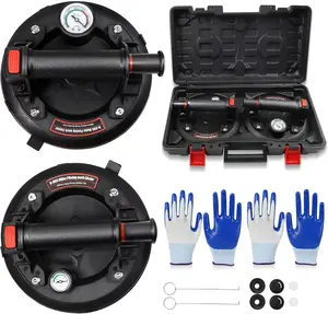 8" Heavy Duty Suction Cups for Glass - 2 Pack with 600 lbs Load Capacity, Heavy Duty Glass Lifter Tool for Window & Tile Lifting