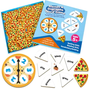 Kasfalci Blends & Digraphs Word Games, Phonics Games, Flash Cards, Learn to Read, Sight Word Games ， montessori toy ， stocking stuffers for kids phonics game preschool education Interactive Letter