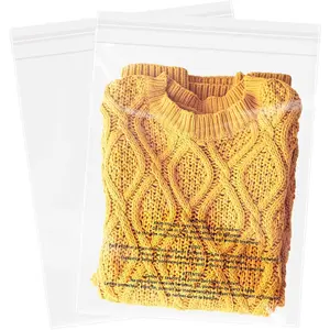 11" x 14" 200 Count Self Seal Clear Resealable Poly Bags With Suffocation Warning, Ideal for Packaging, Shipping, Clothing, Shirts & FBA
