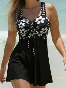 Women's Swimsuit Set with Shorts, Comfortable Summer Beach Vacation Swimwear, Fitted Style, Moderate Fabric Thickness, Tankini Bathing Suits