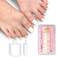 Sharp Square Pure Color Toe Milky White