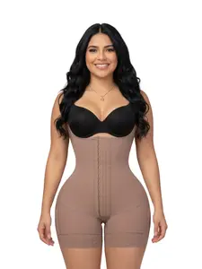 Faja Isabella Reloj de Arena - High Compression Fabric Shapewear with Heart Lift & Lace Straps for Women's Post-Surgical Recovery