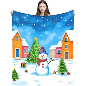 Gingerbread Man Cookies Blanket Boho Christmas Home Decor Neutral Gingerbread Holiday Hot Cocoa Decor Christmas Gift Ideas for Family Friend