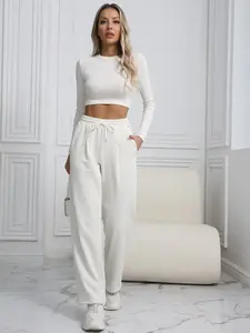 Womens High Waisted Baggy Sweatpants 2024 Fall Jogger Pants Y2k Trendy Lounge Trousers with Pockets   Womenswear Fashion Comfortable