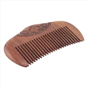 Pocket Comb Sandalwood Green Natural Super Narrow Dent Wood Combs Static Lice Beard Comb Hairstyle Sandalwood Comb