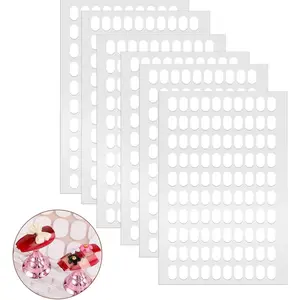 600 Pcs False Tip Double Sided Adhesive Tapes for Nail Art Holder Pre-cut Display Strips
