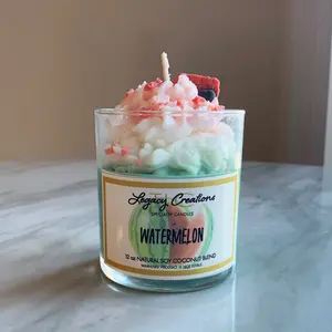 Watermelon Dessert Candle, Realistic Wax Scented Candle for Home Decor