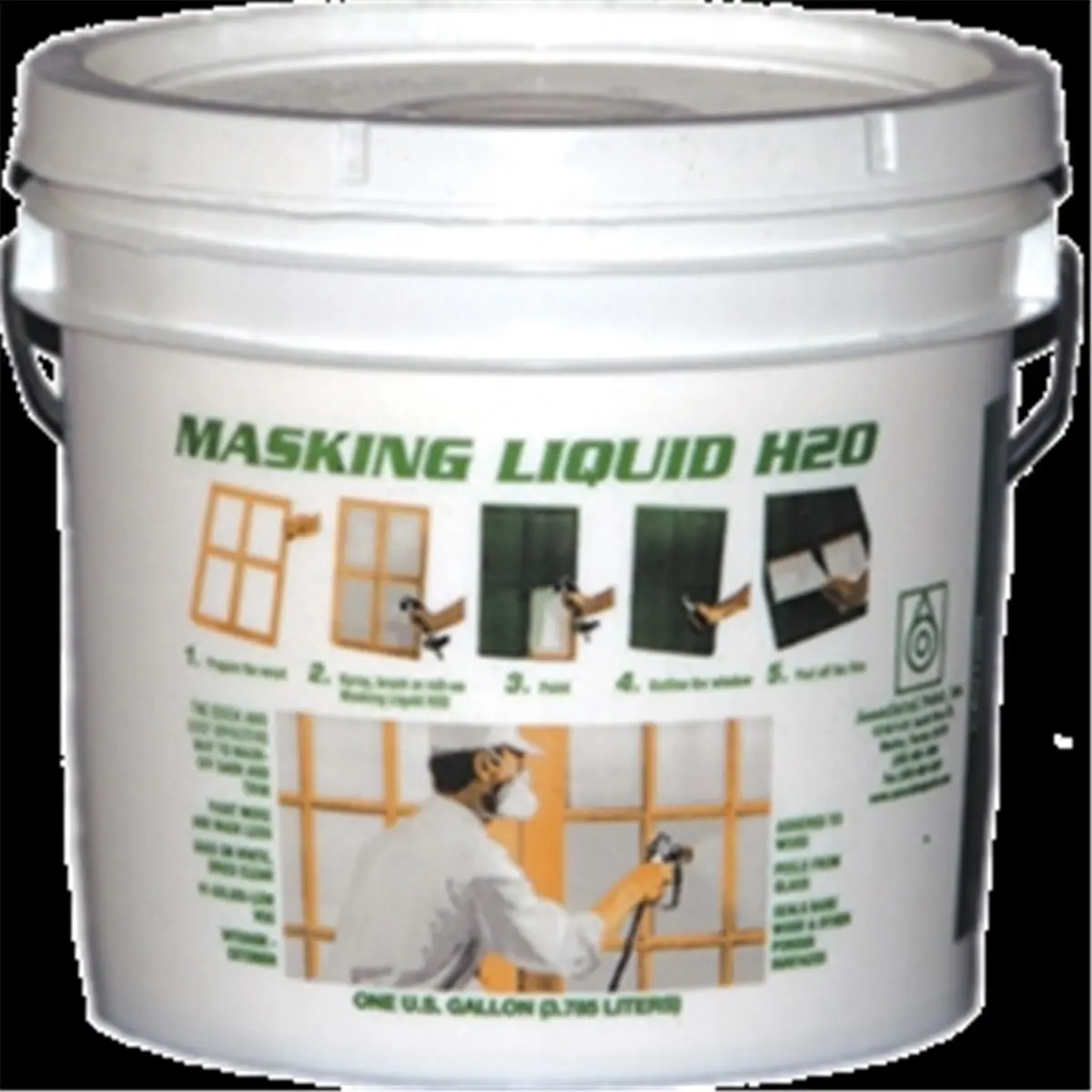 Associated Paint 80-400-1 1 Gallon Clear Masking Liquid H2O, Painting, Transparent