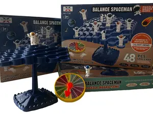 Balance Spaceman Game - 48Pcs Astronaut Balance Tree Games for Kids & Adults Interactive Family Party Team Stacking Balance Game