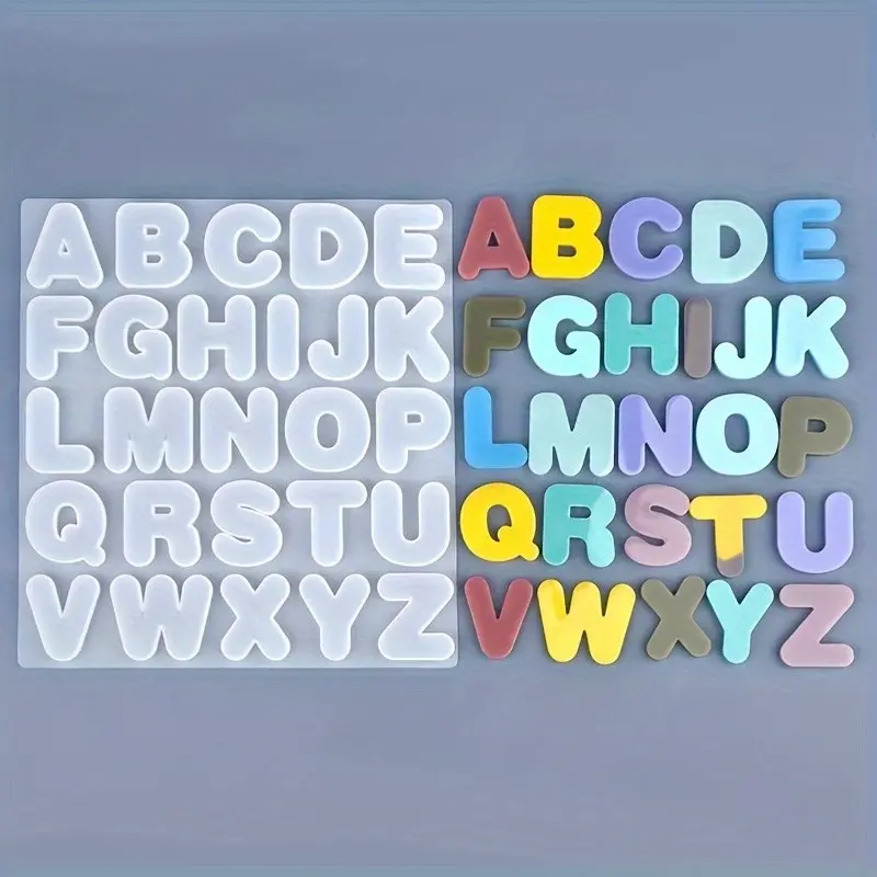 1pc Silicone Letter Molds for Resin Casting - Alphabet Silicone Molds for Resin, Creating Epoxy, Pendants, Earrings, And Decorative Items for The Home
