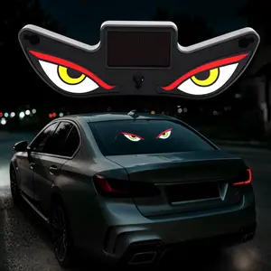 Yobis Cool "Demon Eye" Ambient Light, Car LED Demon Eye Triangle Window Decoration Light, Car Rear Window Decorative Ambient Light and Car Accessories, Car Decoration Light, Cars Accessories, Car Essentials, LED Indoor Decorative Ambient Light