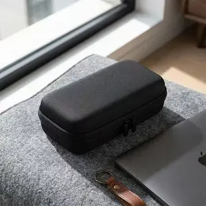 Luxury Electronic Storage Box, Hard Shell Anti-Pressure Design, Waterproof Dustproof Organizer, Essential Travel Commute Earphone Cable Case