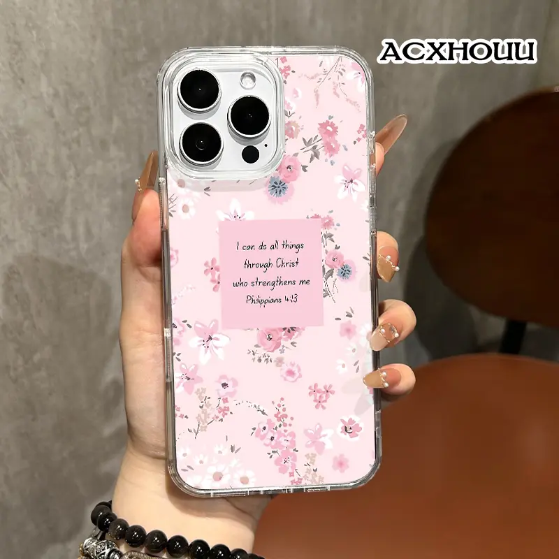 Magnetic Silicone TPU Phone Case Cover - Christ’s Strength Aesthetic Print, Shockproof, Lightweight, Scratch-Resistant Protective Casing for iPhone 17,16 E Pro Max,15 Plus,14,13,12,11,XS,XR Cellphone Accessories
