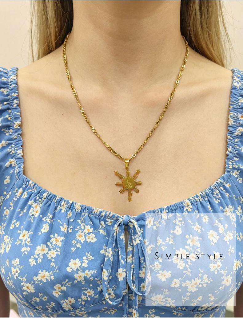 GGIRL Philippines Map Flag Pendant & Necklaces for Men & Women Filipino Souvenirs Jewelry