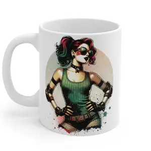 Rockin' Roller Derby Girl Sublimation Graphic-Ceramic Mug 11oz Perfect For Coffee, Tea and Hot Chocolate 94718666 5 Classic Drinkware Gift For Her