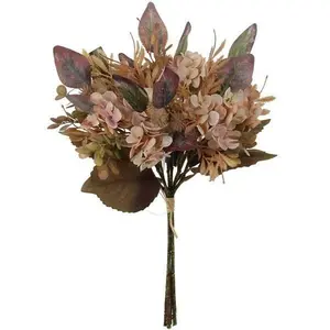 14.5"L Hydrangea Bouquet Pink