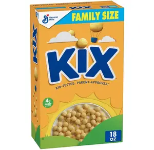 Kix Whole Grain Breakfast Cereal, Crispy Corn Cereal Puffs, Family Size, 18 oz