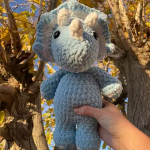 Triceratops Crochet Plush