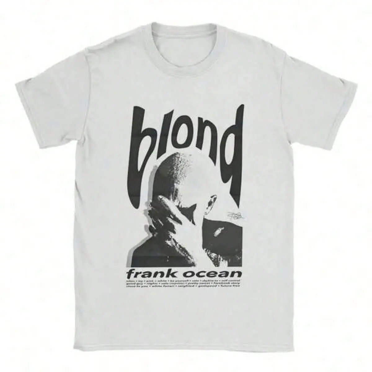 Graphic-Shirt Cotton Tees Size PlusBlond Franks Rapper Ocean T Shirts Unisex Cotton Casual TShirt O Neck Hip Hop Music Tee Shirt Short Sleeve Merchandise Gift Idea ,Y2K,Oversized Shirt Men,Summer Tops