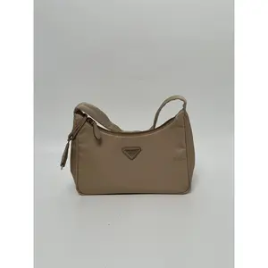 Pre-owned PRADA nylon Shoulder Bags Re Edition 2000 Mini Shoulder Bag Beige ZS020PR
