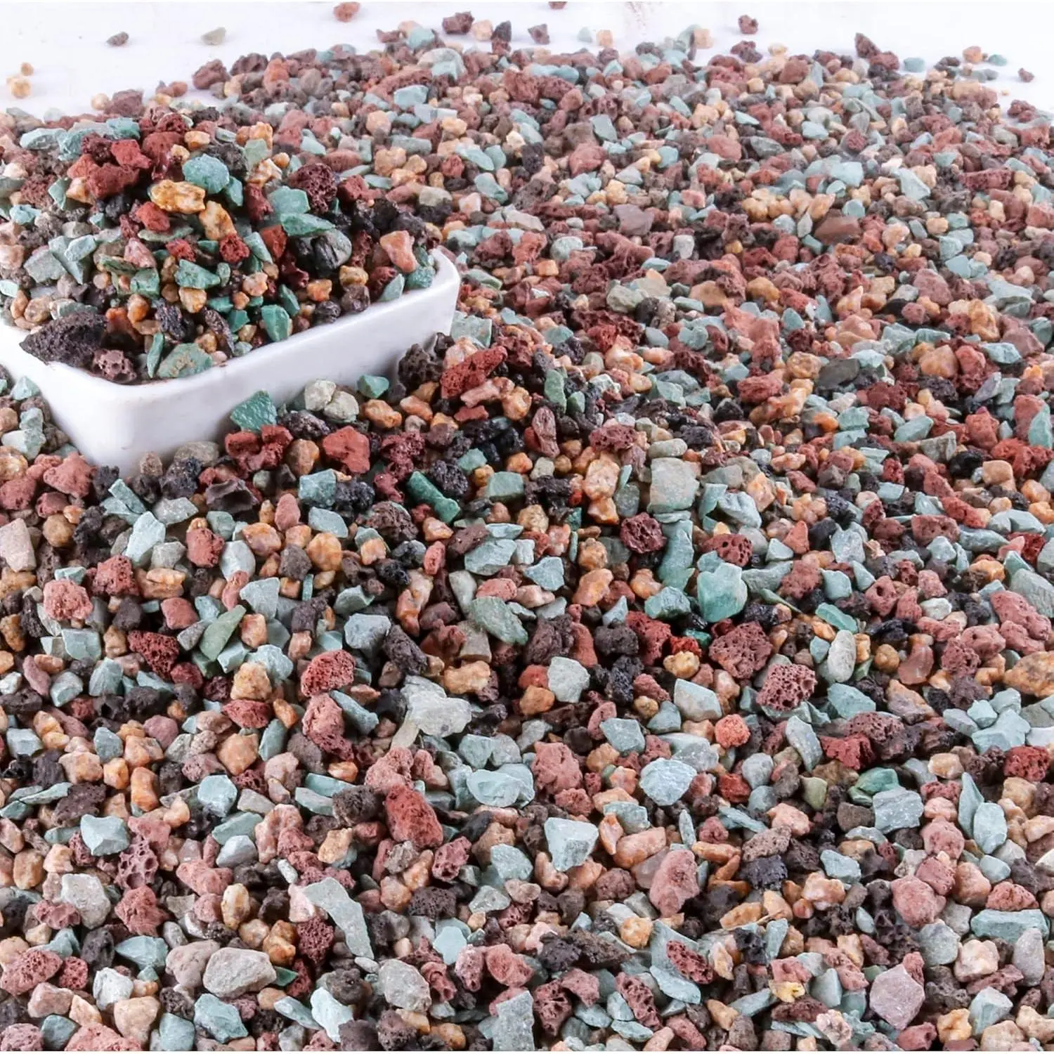 7lb Mix Horticultural Lava Rock Pebbles Pumice Potting Soil Amendment Succulent Cactus Bonsai Gritty Rock Decorative Gravel  Drainage Volcanic Rock for Aquarium Fairy Gardening Top Dressing