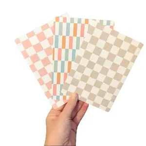 Kindle Insert - Tan Checker Pink Checker Colorful Tiles Kindle Insert Cardstock e-reader device