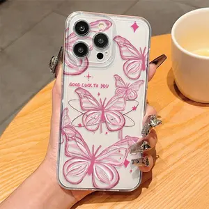 Butterfly Pattern Phone Case, Mobile Phone Protective Cover, Shockproof Phone Cases Compatible with iPhone 7 6 X 11 12 13 14 15 Pro Max