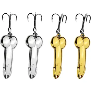 4 count Funny Fishing Lures Fishing Spoons Bass Fishing Lure Trout Lures Spinner Baits for Bass Fishing Gear Hard Metal Sequin Fishing Jigs Freshwater Saltwater Fishing Equipment Hook for Fishing Lovers