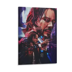 John Movie Wick Poster5 Poster Canvas Wall Art For Bedroom Decor Bar Office Room Decor Gift